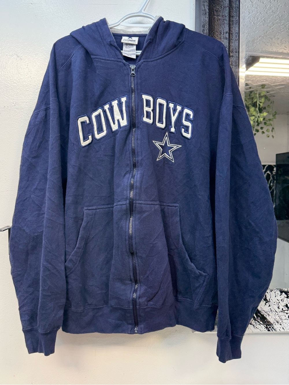 Dallas Cowboys NFL Navy Zip-Up Hoodie with Logo